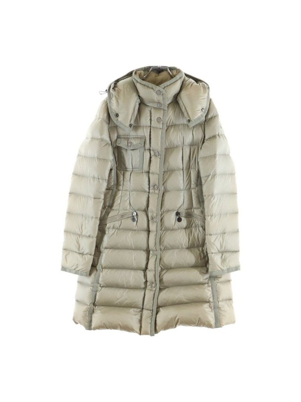 Moncler Hermine Hooded Down Coat Gray